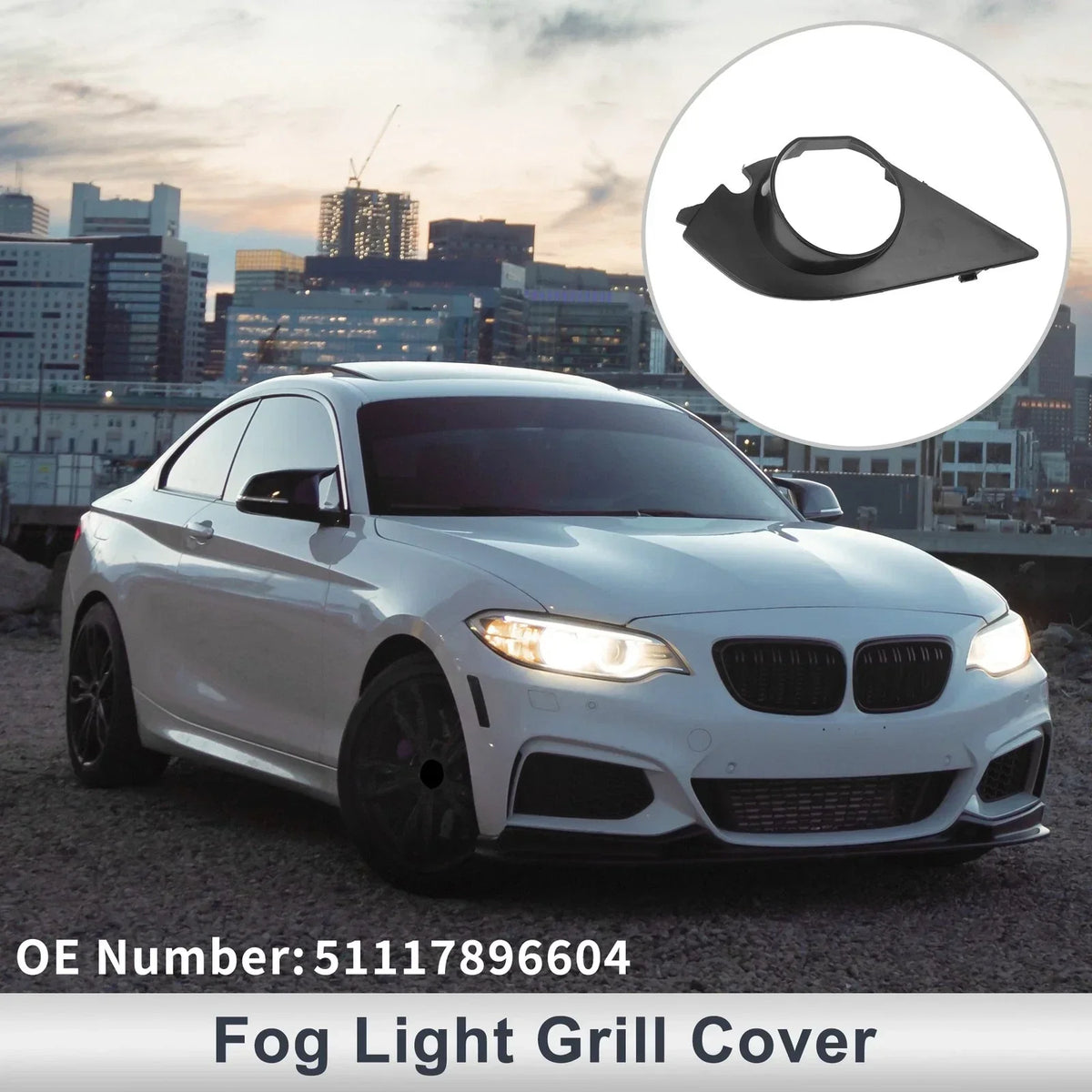 Fog Light Grill - 1pc for BMW E60 E61 (2003-2009)