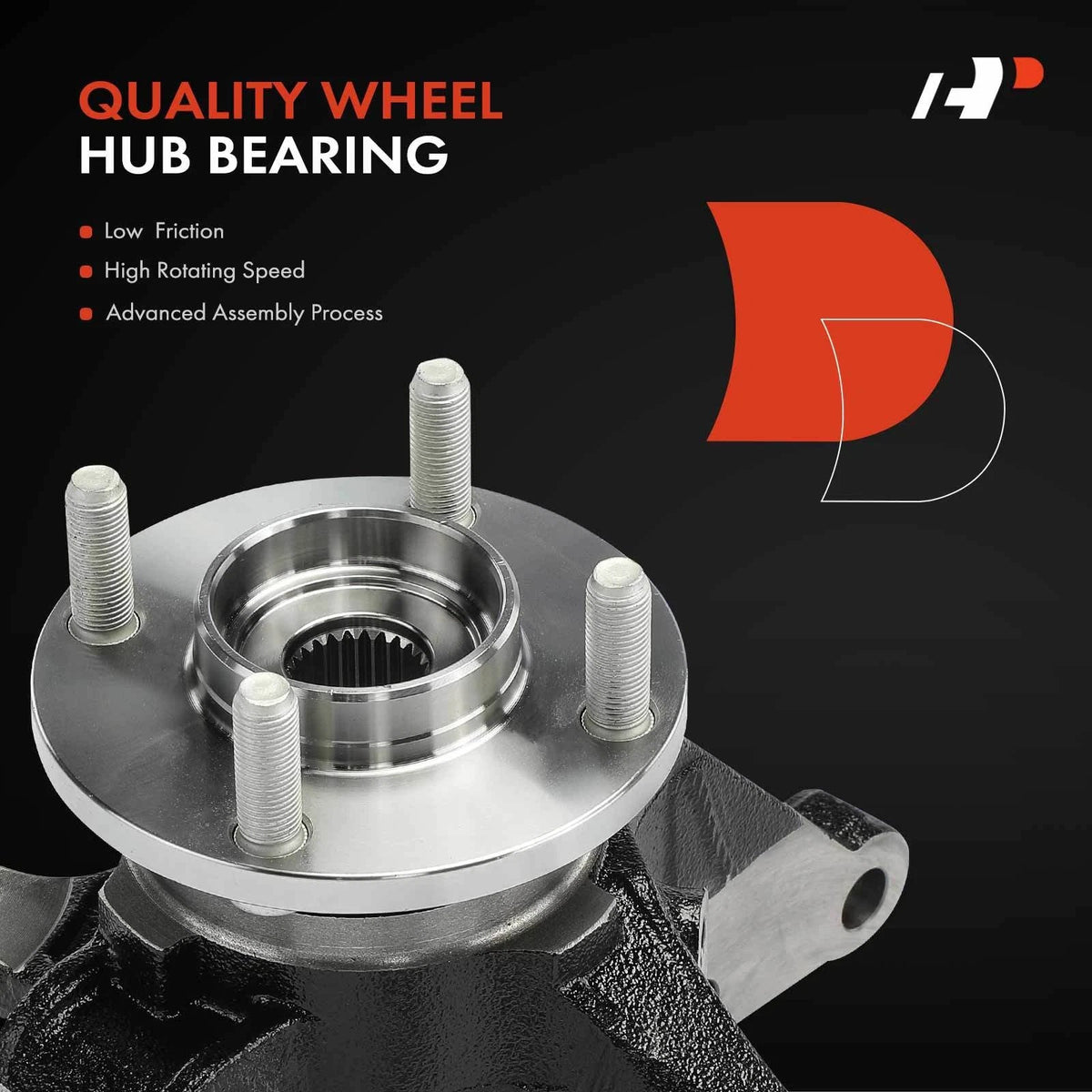 Front Left Hub Bearing & Steering Knuckle Assembly for Nissan Versa (2007-2019)