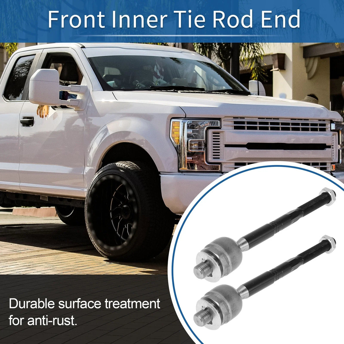 2X Front Inner Tie Rod End Links for Ford Fusion Edge Lincoln Nautilus MKZ