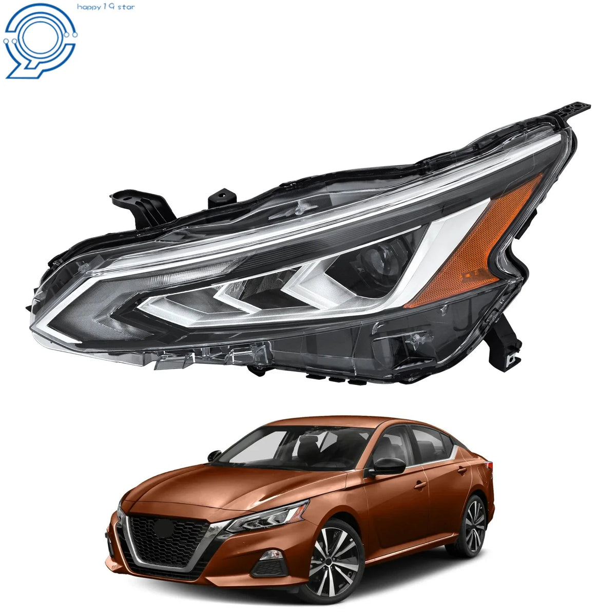 Chrome LED Headlight for 2019-2020 Nissan Altima Driver Left Side