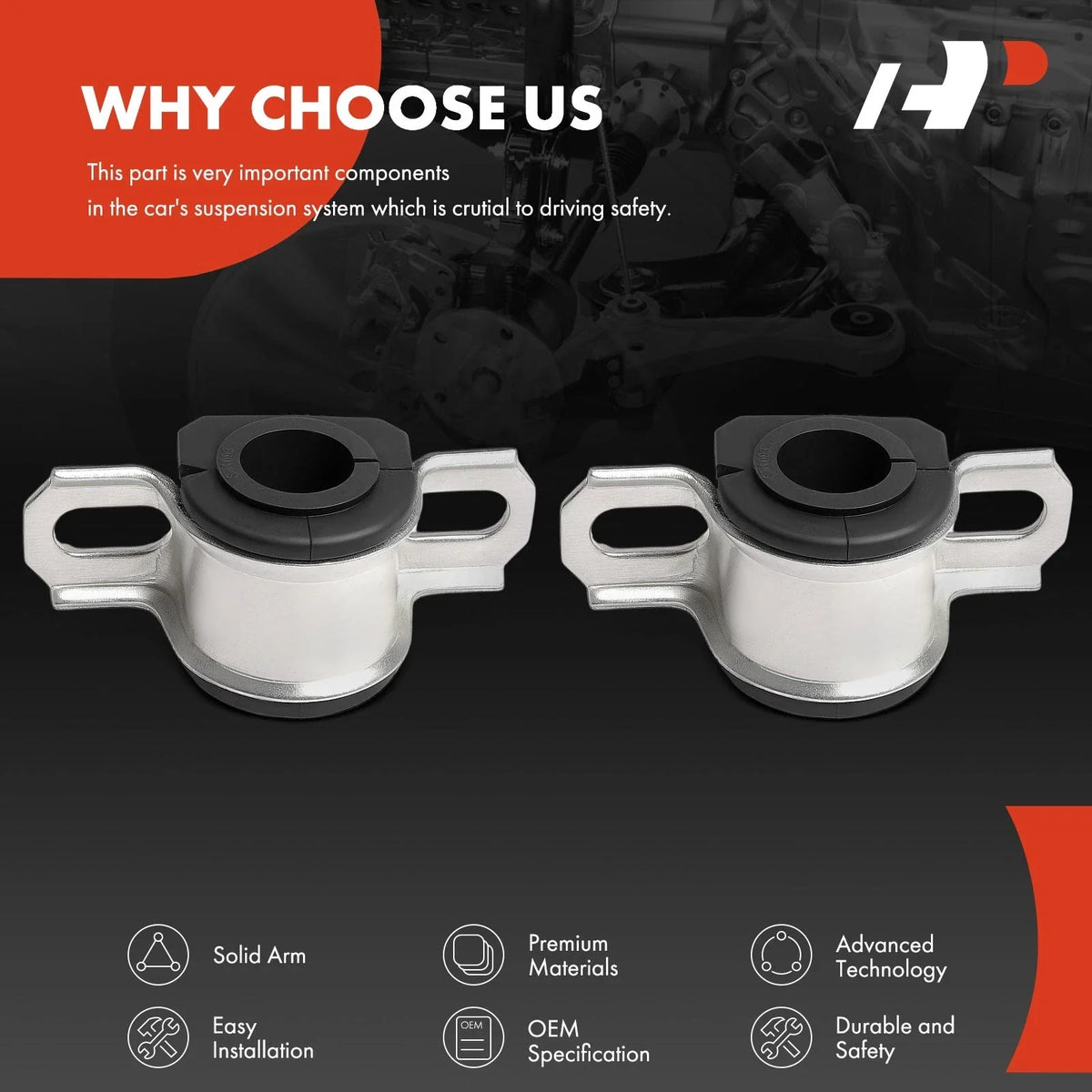 2X Front Bushings for Sway Bar - Honda CR-V 2007-2016 / Acura RDX