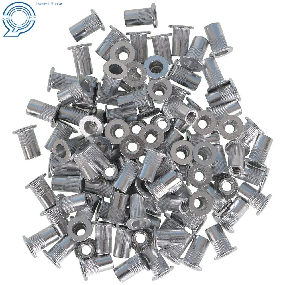 Universal Aluminum Nutserts - 100 Count Flange Set