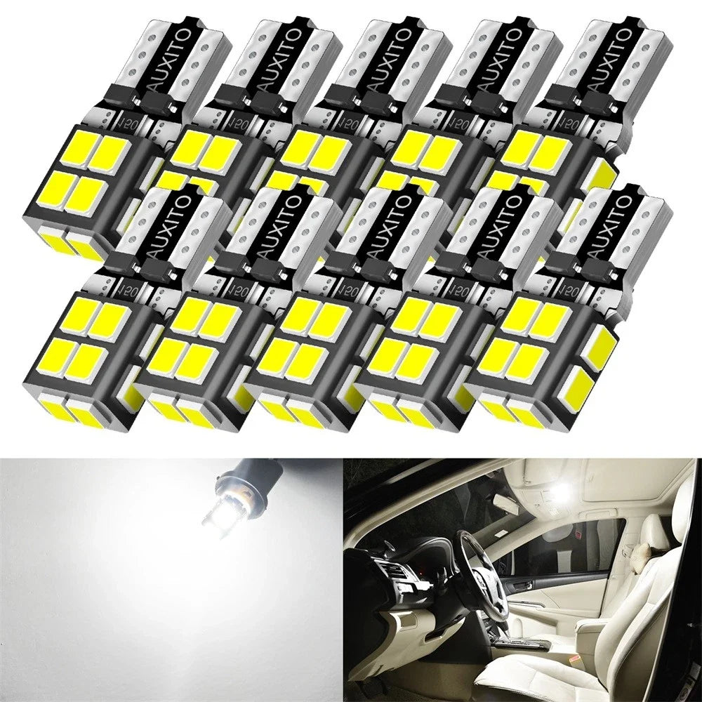 LED License Plate Light Bulb Set of 10 for AUXITO (168 194 2825)
