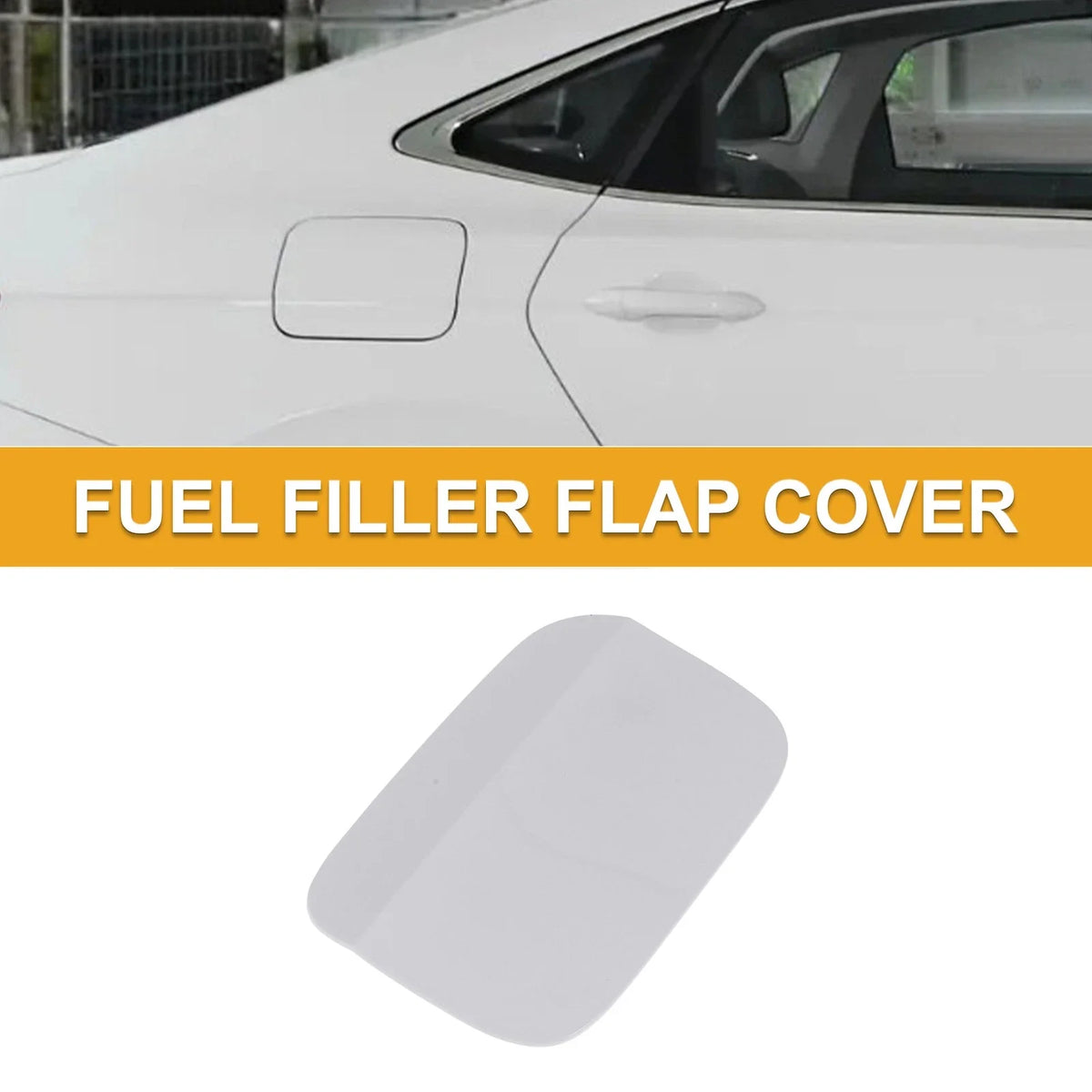 Fuel Tank Door Cap for Volkswagen Passat (2011–2018) Clip Type No.561809857 White