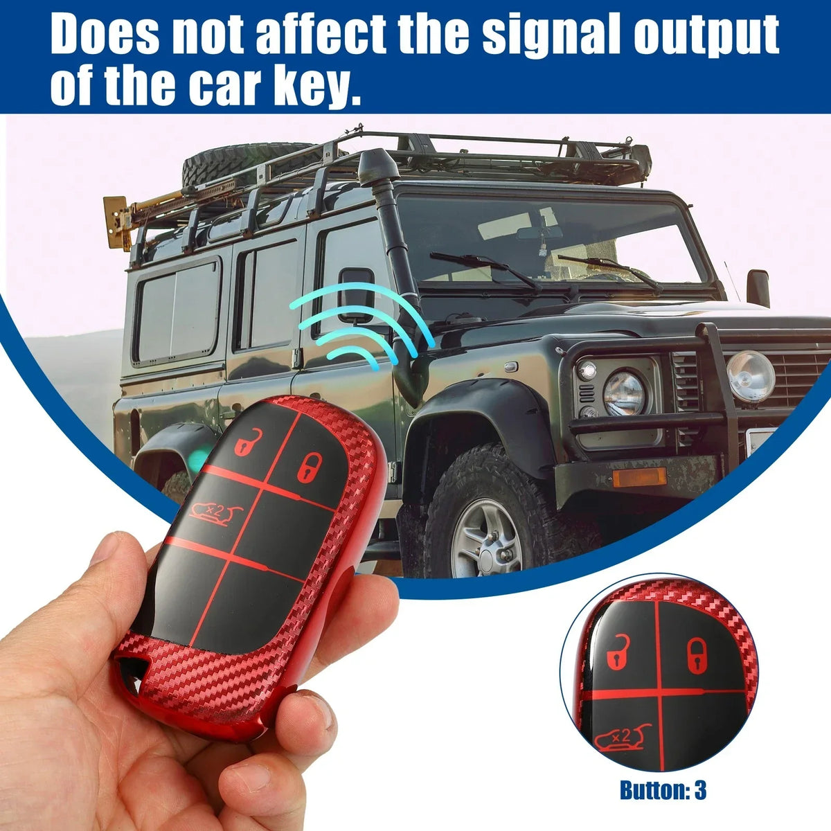 TPU 3 Button Keyless Entry Remote Cover for Charger Hellcat 2019+