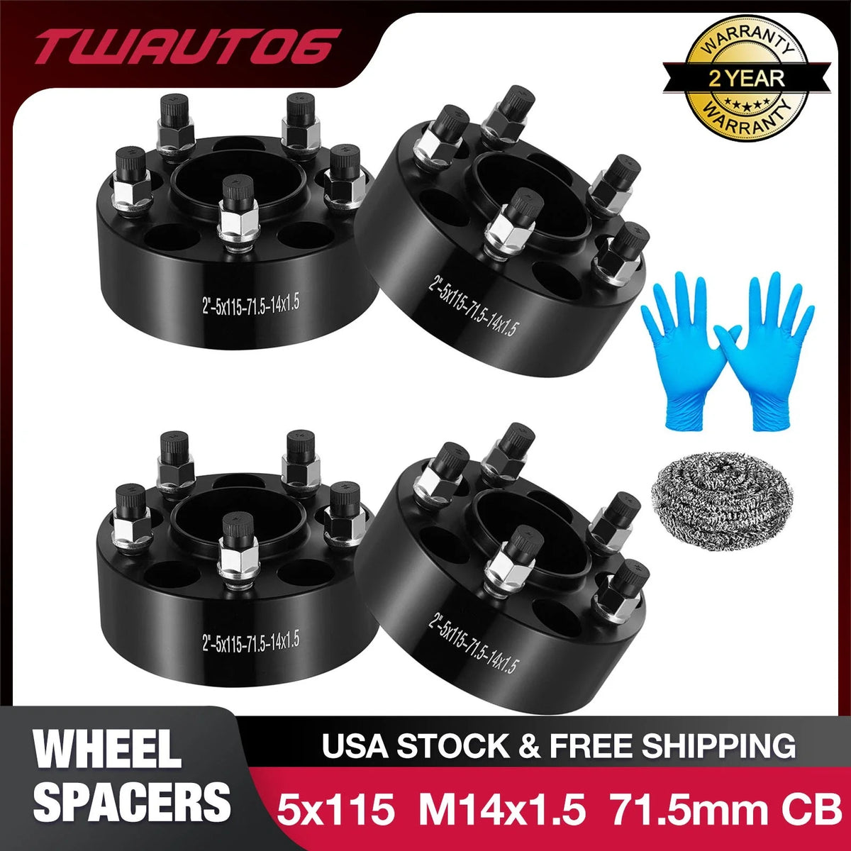 2-Inch Wheel Spacers for Dodge Charger 5x115 (2006-2023)