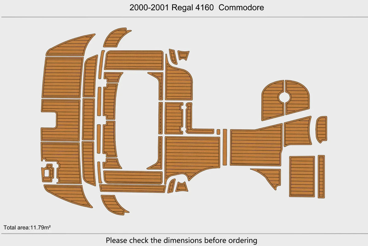 EVA Foam Teak Deck Flooring Pad for 2001 Regal 4160 Commodore