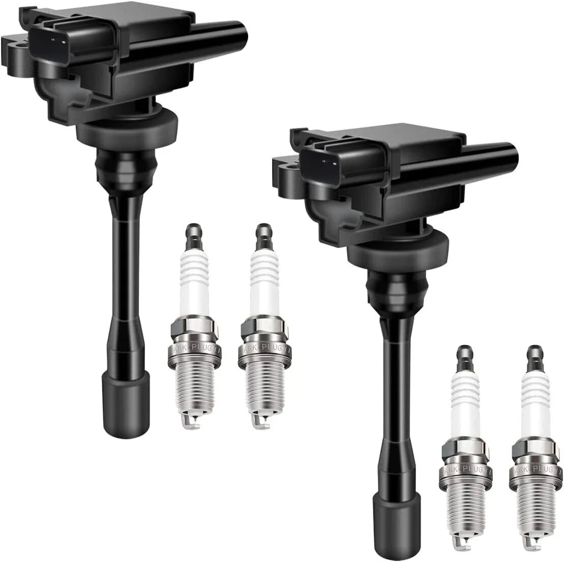 2 Ignition Coils & 4 Denso Platinum Spark Plugs for Lancer 2002-2007