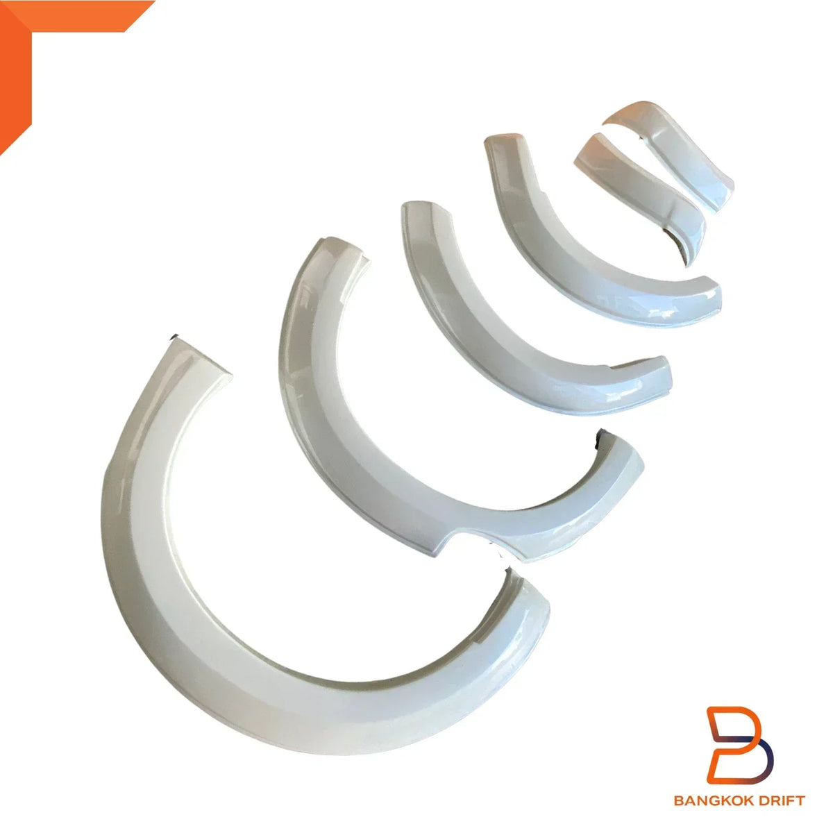 Wheel Arch Flares in Pearl White for Nissan Navara D23 Ute (15-19)