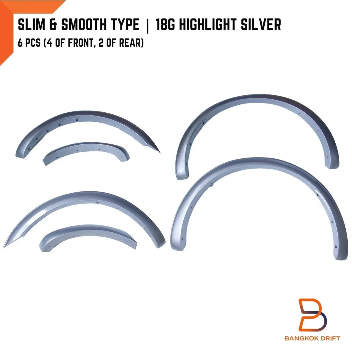 Fender Flares 3" Slim for Ford Ranger T6 2015-2018