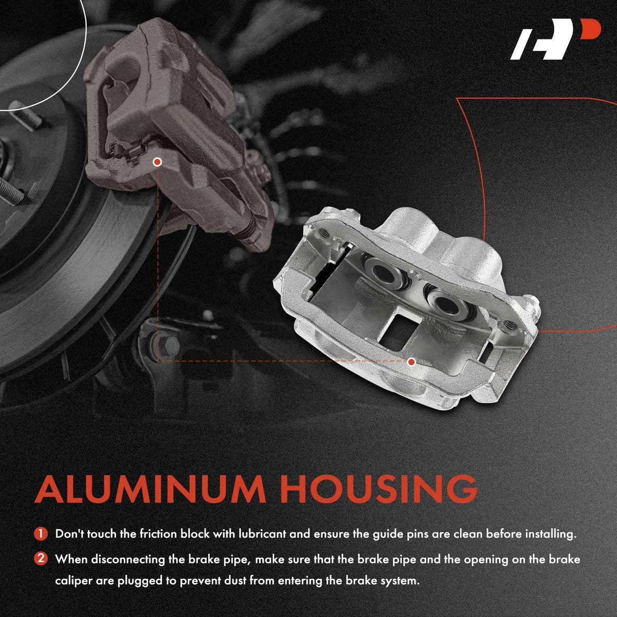 6-Piece Rear Brake Caliper and Pad Set for GMC Savana 2500 & Ford Express 2500