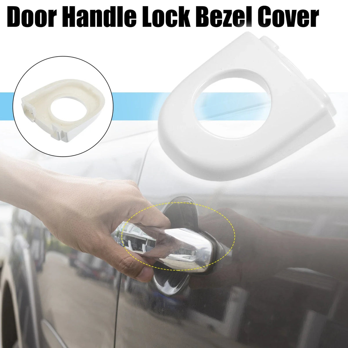 Front Left Door Handle Cover Cap for Volkswagen Jetta (2011–2016) - White