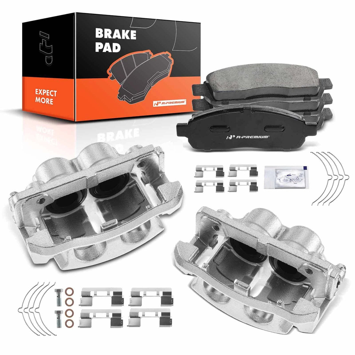 6x Front Brake Caliper & Ceramic Pads for Ford F-150
