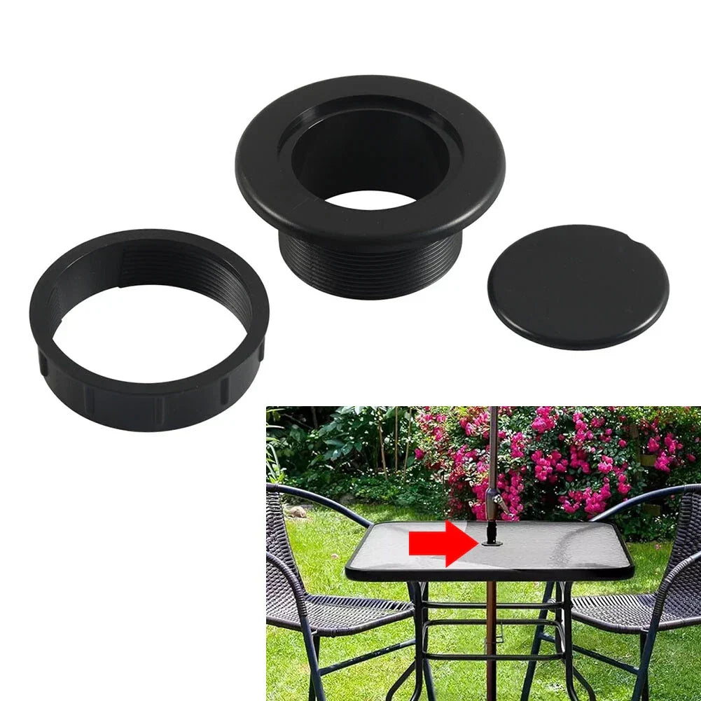 Set of Black Plug Caps for Outdoor Table Umbrella Holes