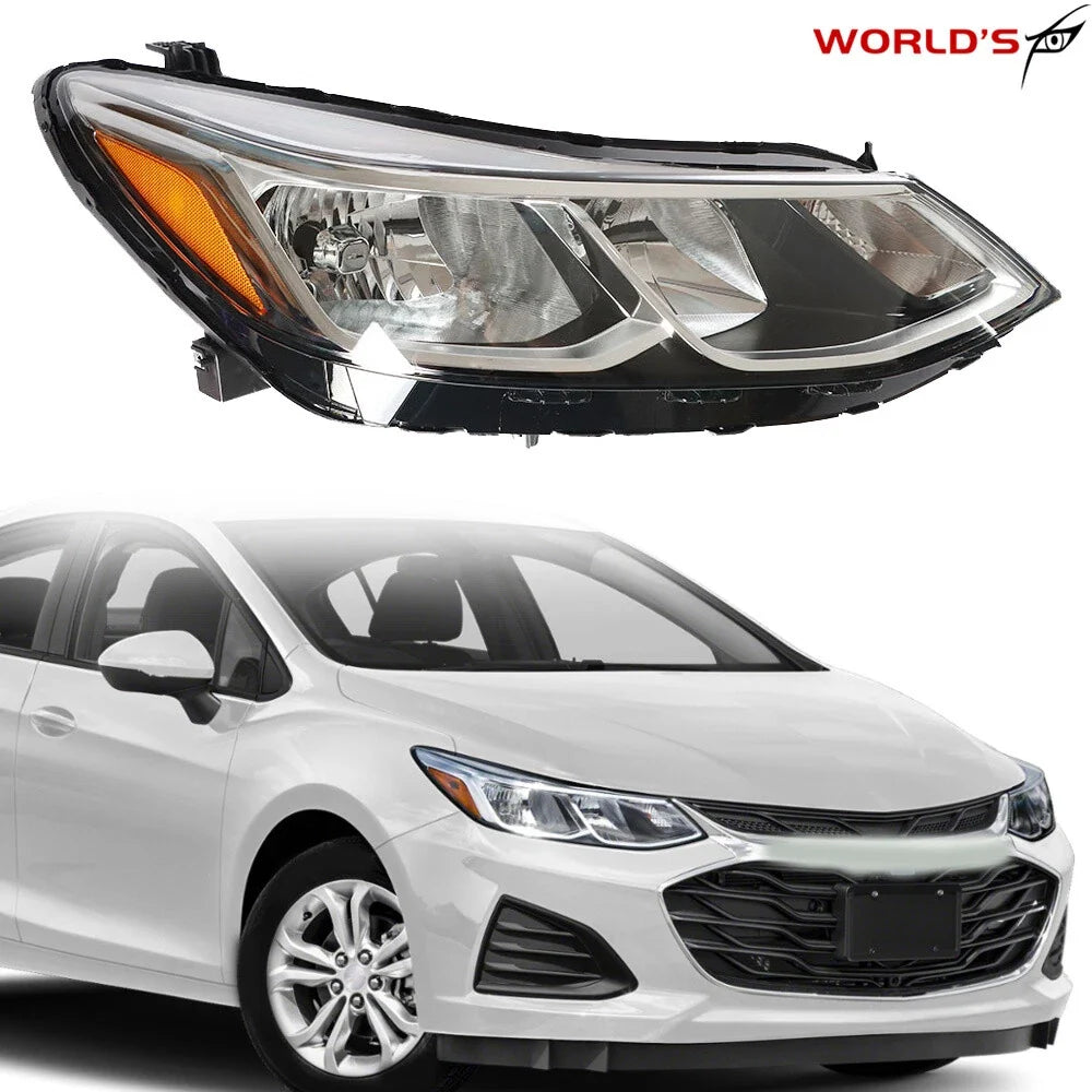 Headlight for Chevrolet Cruze (2016–2019) Chrome Halogen Right