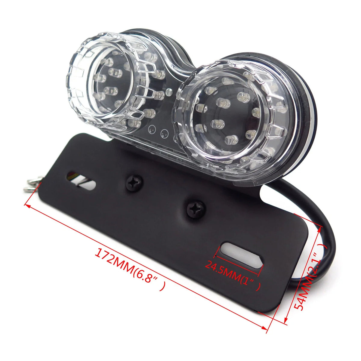 Dual Cat Eye LED Taillight 40W for Universal Motorcycle
