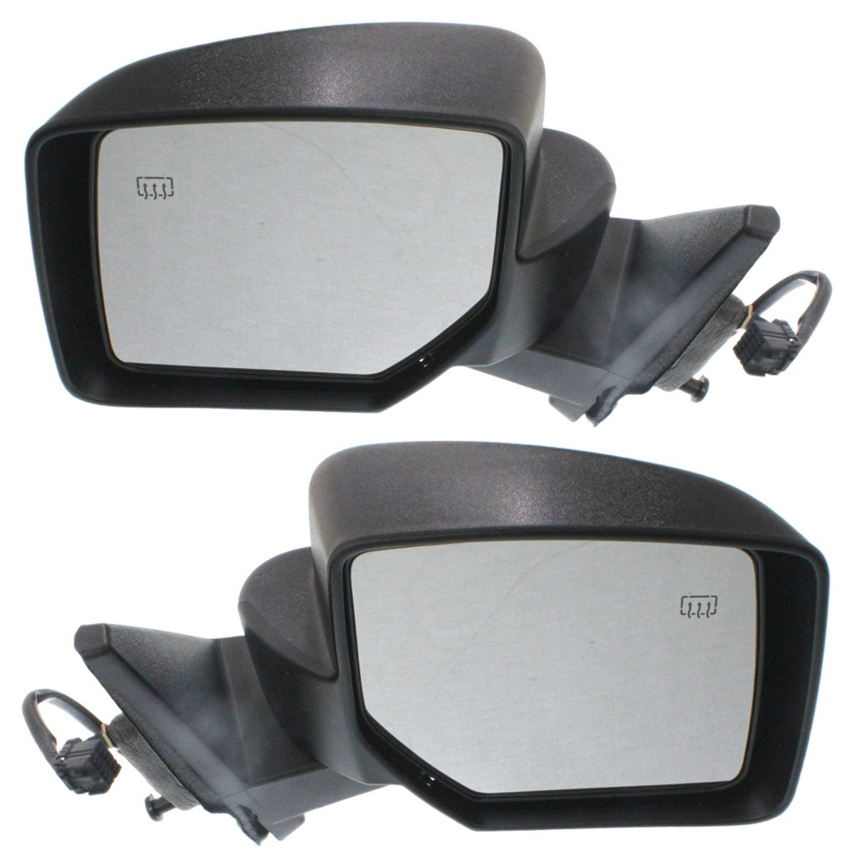 Textured Black Heated Power Mirrors (Set of 2) for Jeep Patriot 2007-2017