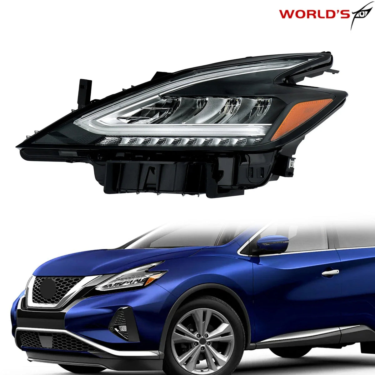 LED Headlight Assembly for Nissan Murano (2019–2021) Black Left