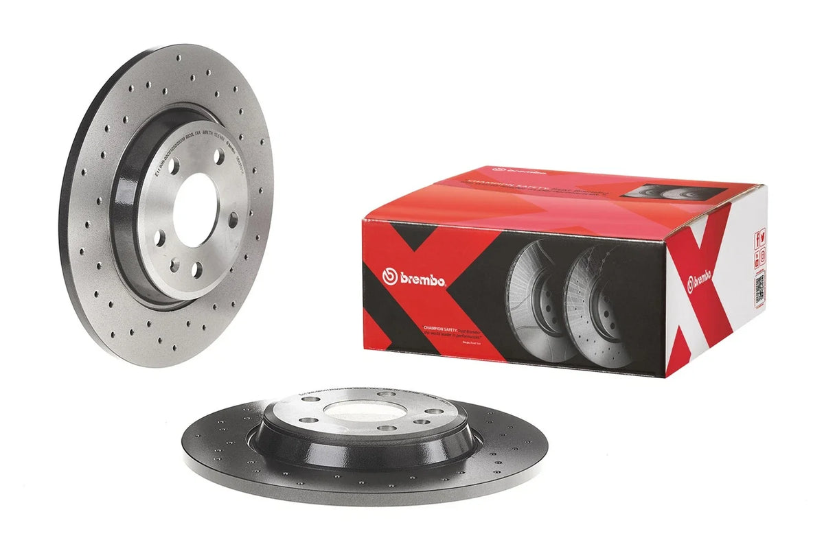 Brembo Xtra Rear X-Drilled Brake Disc Rotor for Audi A4 A5 A6 Q5 (2009–2020)
