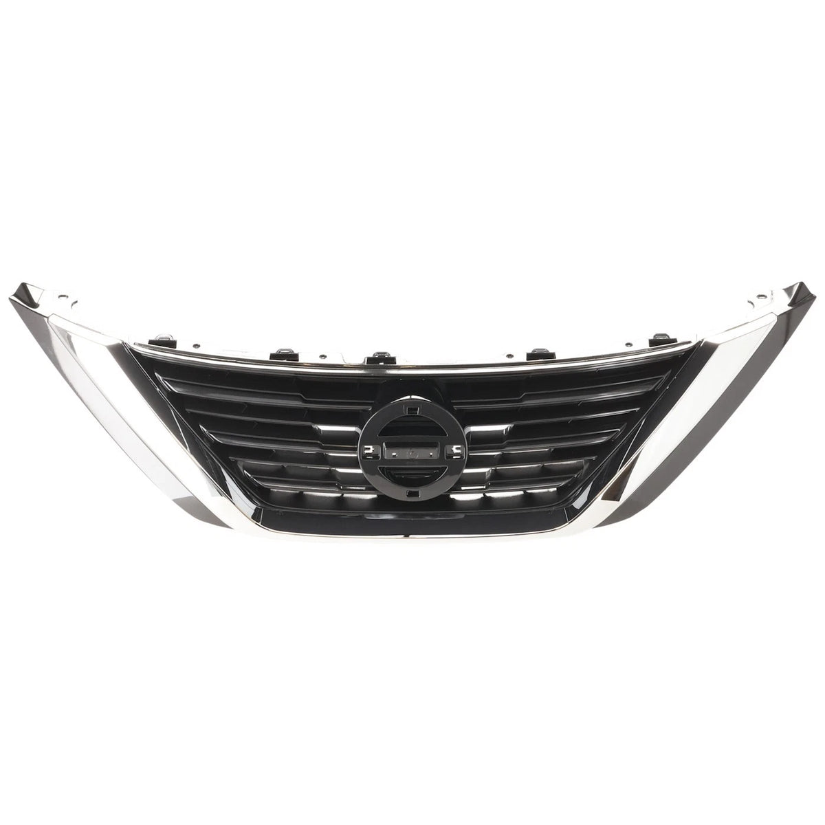 Grille for Nissan Altima (2016–2018) Chrome Shell Silver Gray Insert CAPA