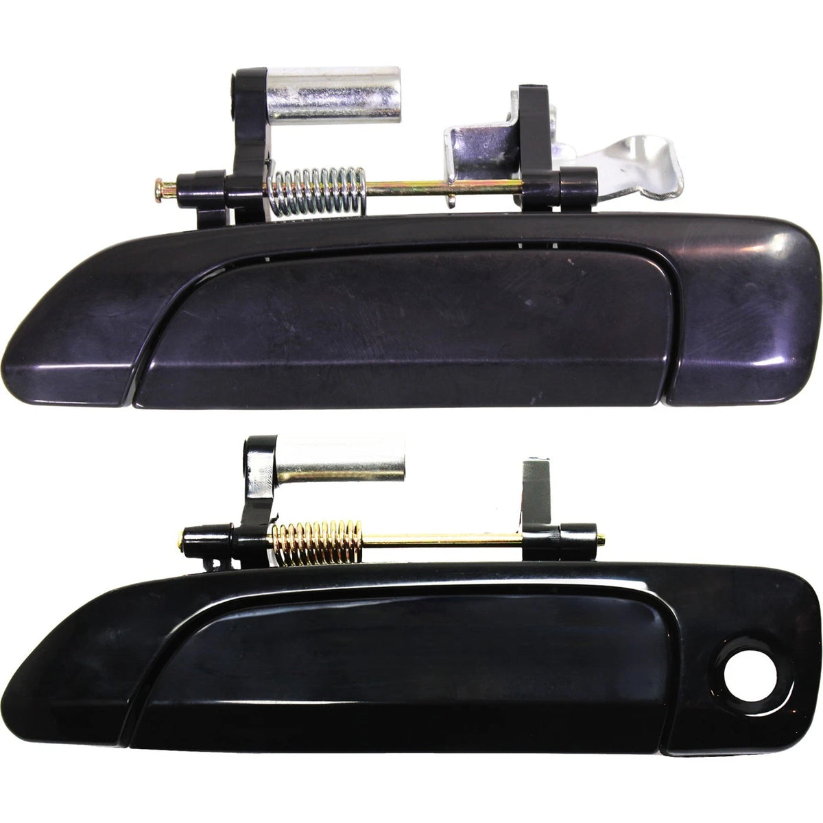 Set of 2 Door Handles for LH Smooth Black