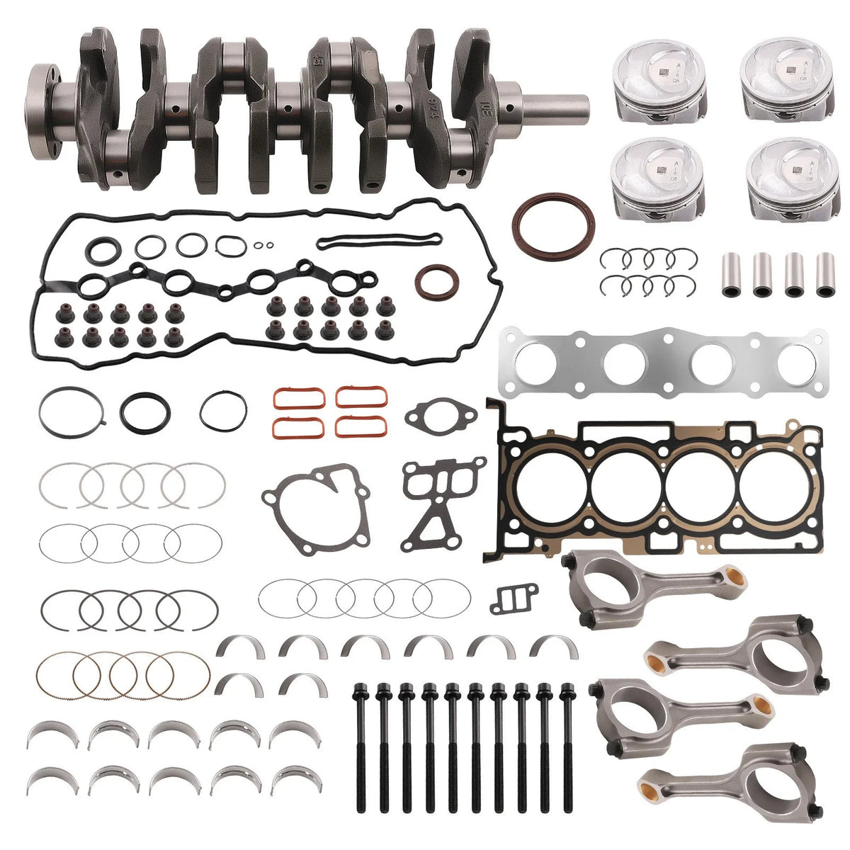 2.4L Engine Rebuild Kit w/ Piston Bearings, Crankshaft for Hyundai Kia
