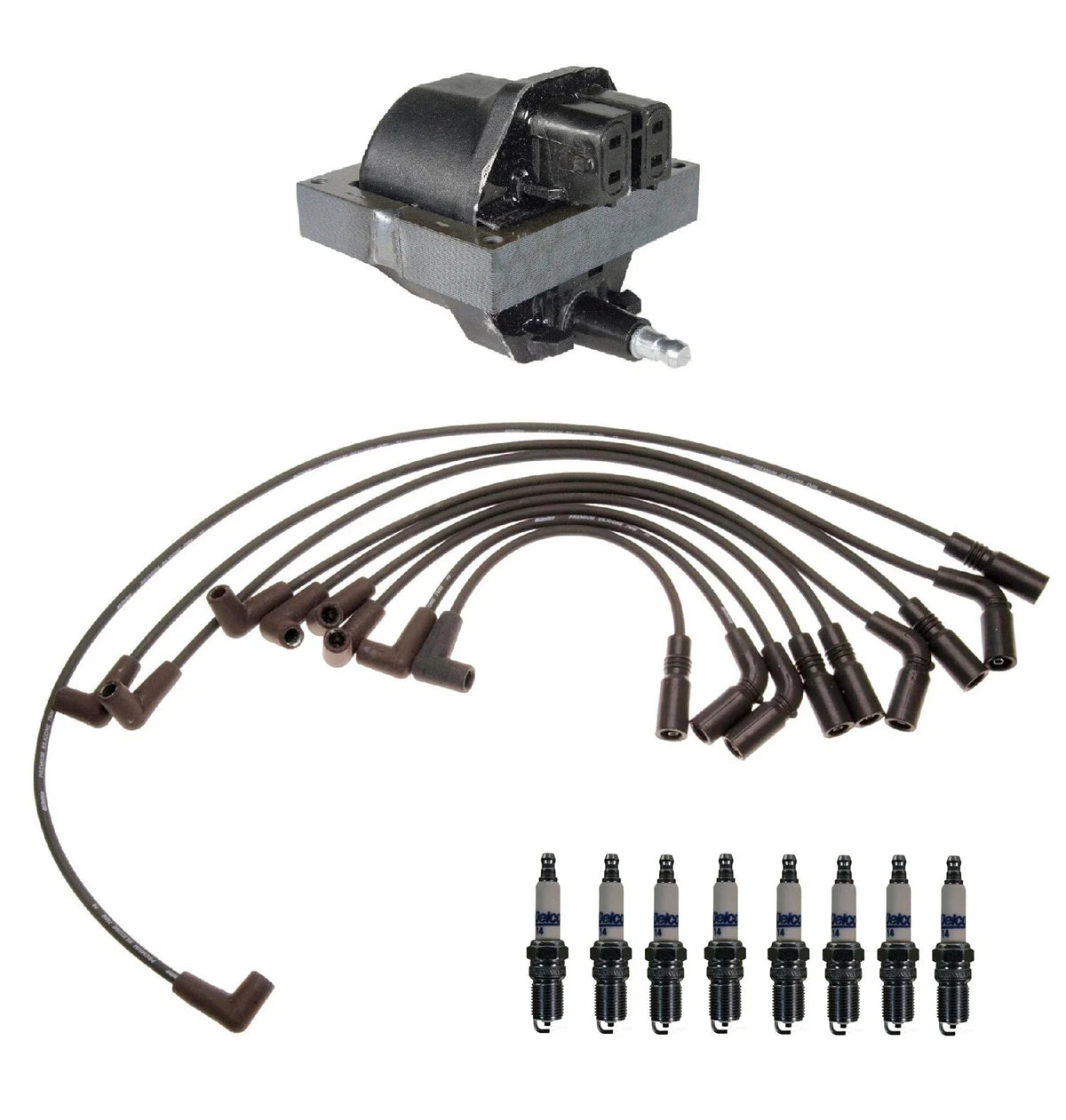 Ignition Wires & Spark Plugs Kit for Chevrolet Roadmaster Caprice (1991–1996)