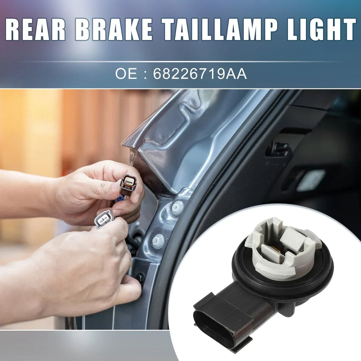 Taillamp Light Bulb Sockets for Rear of Dodge Ram 1500 2009-2018