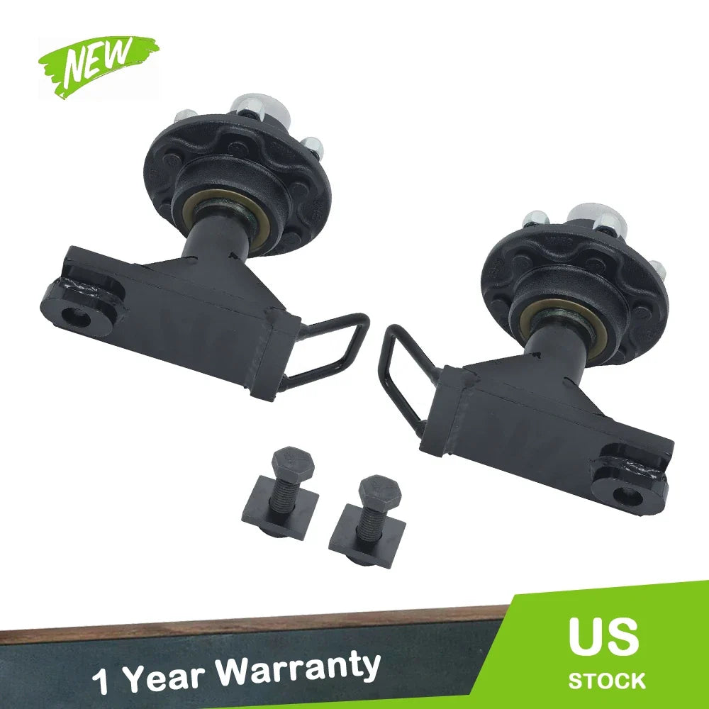 Set of 6.5 Lug Shipping Container Wheels and Bolt-On Spindle Kit