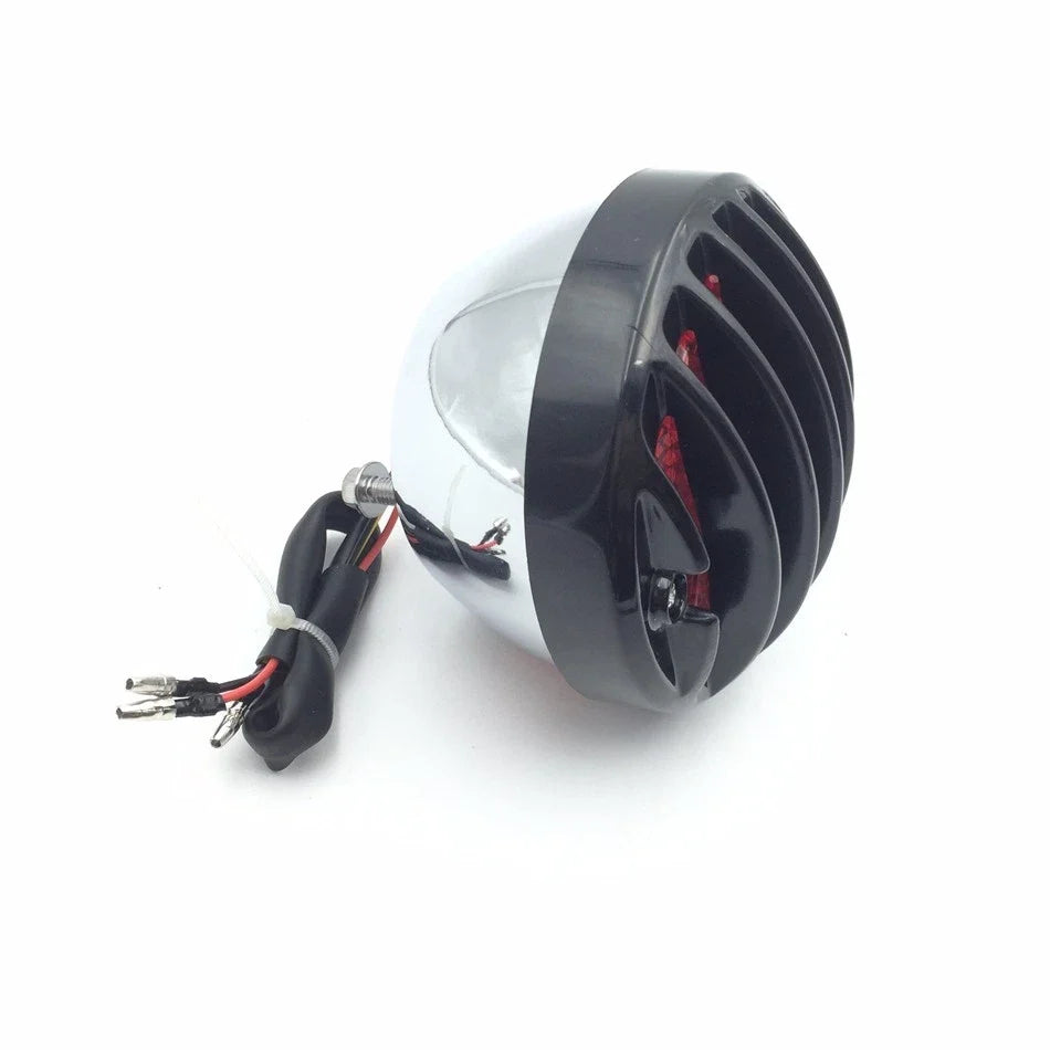 Custom Vehicles Chrome Black LED Tail Brake Light (Pre-Grilled)