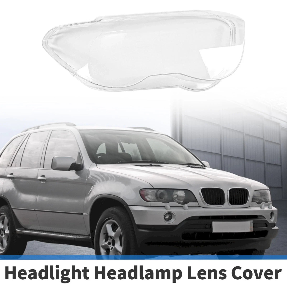 1 Pcs Headlight Lens Cover for BMW 7 Series E66/E65 (2002–2005) PC Clear