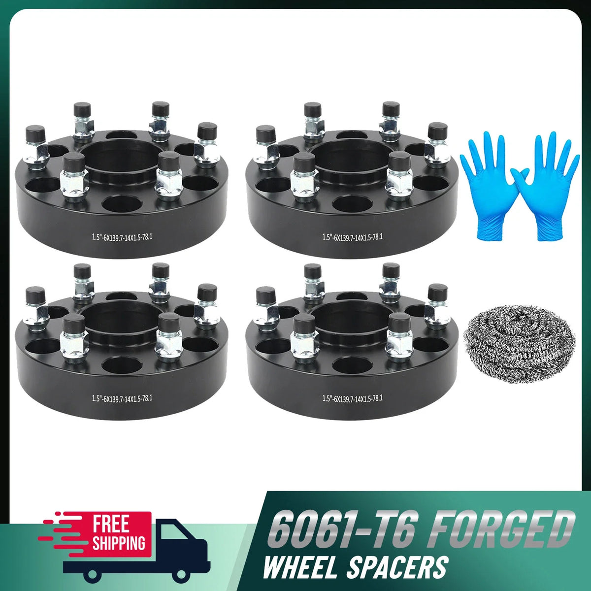 Set of 4 Hubcentric Wheel Spacers for Chevy Avalanche (2007–2013)