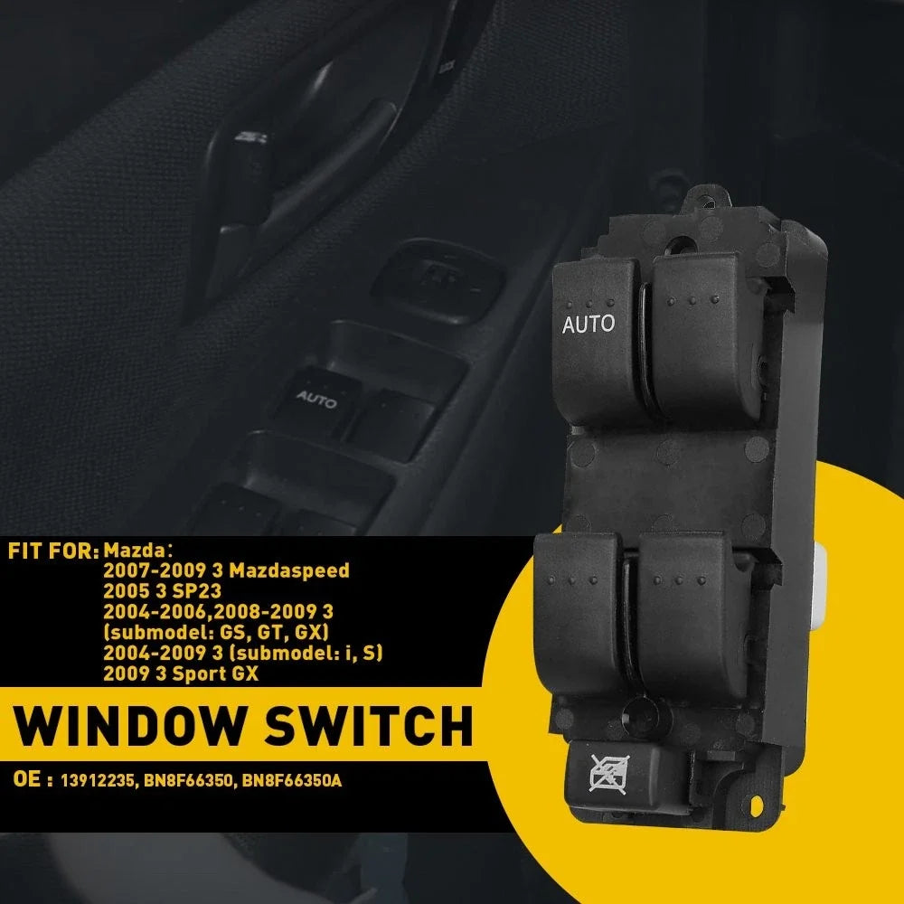 Power Window Switch for Mazda 3 (2004–2009) Front Driver Side