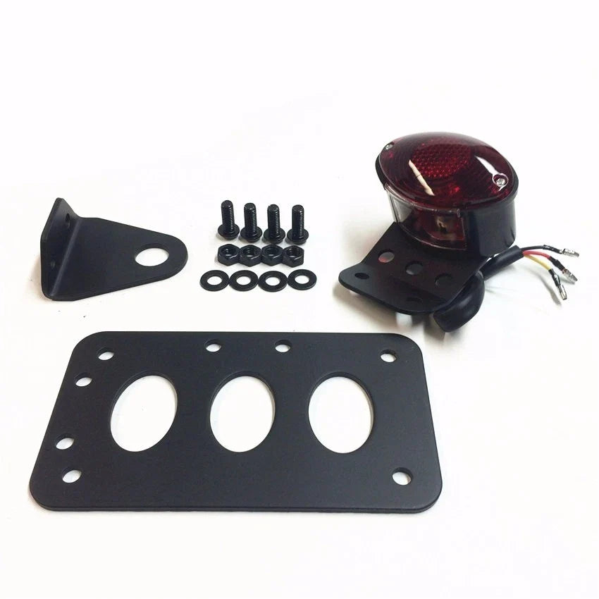 Side Mount License Plate Holder Bracket for Harley (Black)
