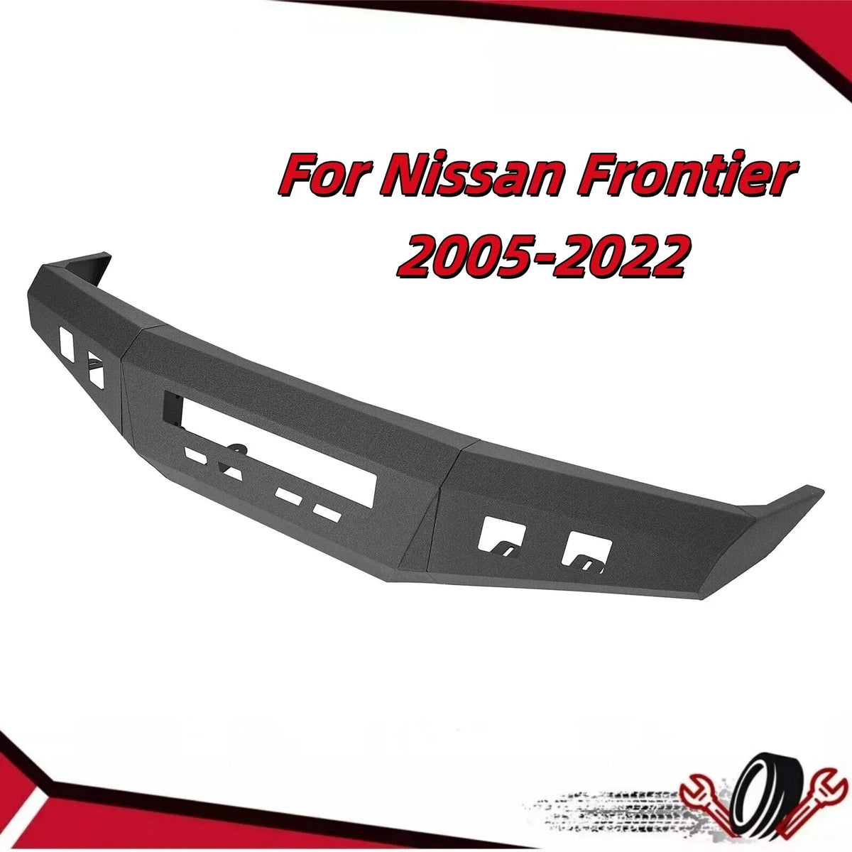 Front Bumper with Fog Light Hole for Nissan Frontier (2005–2022)