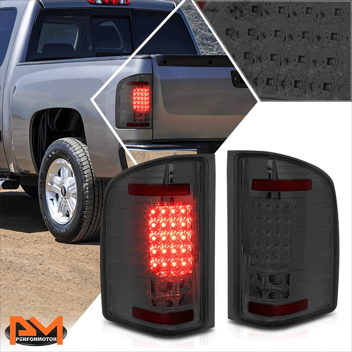Full LED Tail Light - Smoked Finish for Chevy Silverado (2007–2014)