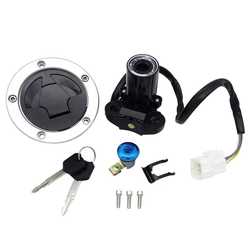 Ignition Switch Key Set with Gas Cap Cover & Seat Lock for 2013-2018