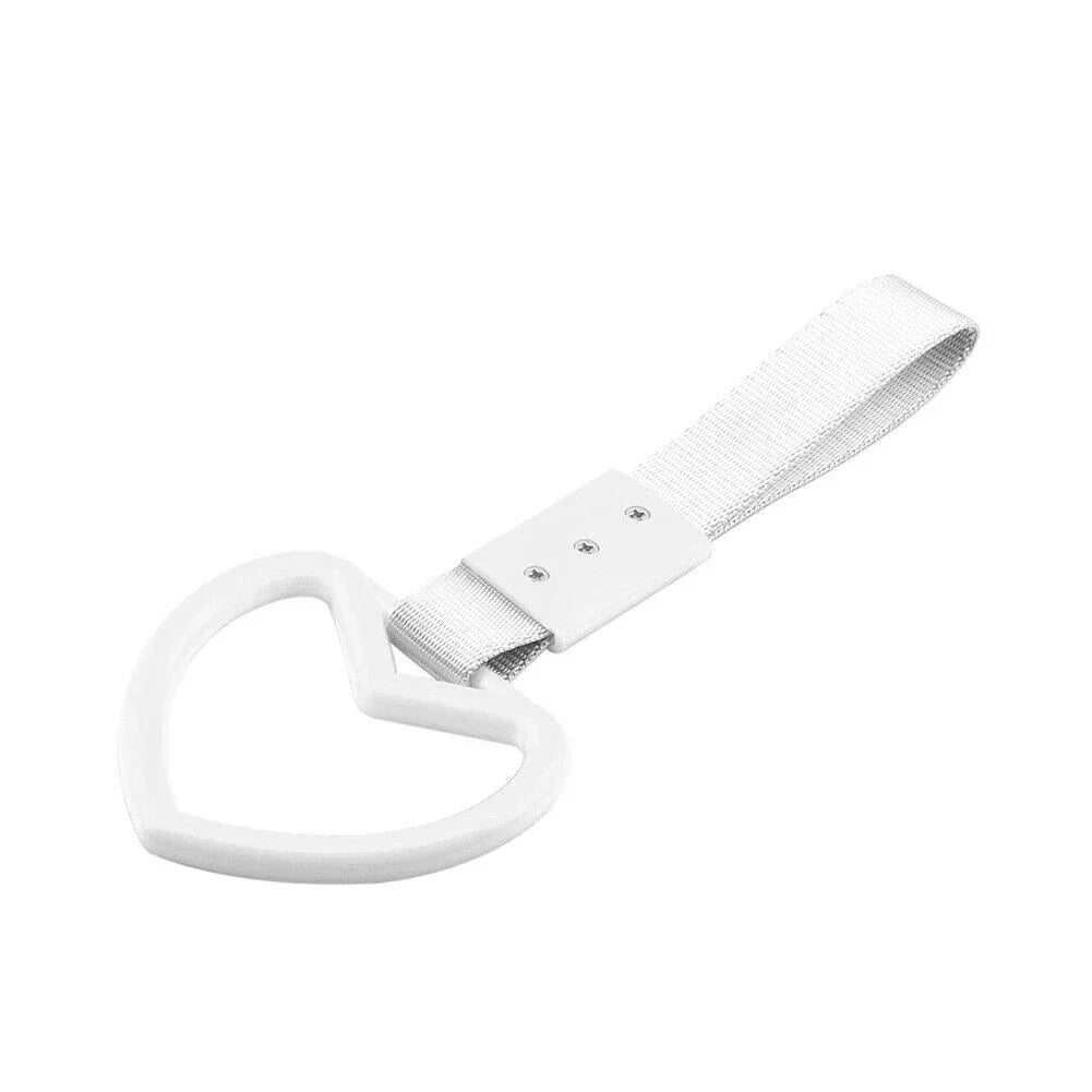 Drift Charm White JDM Tsurikawa Ring Handle Strap for Train Bus