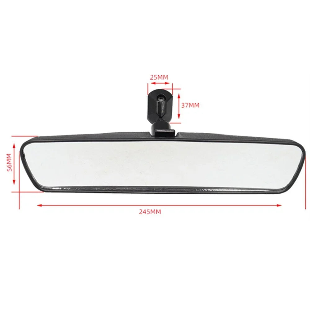 10" Black Rear Mirror for Cars, SUVs, and Trucks (Most Models)