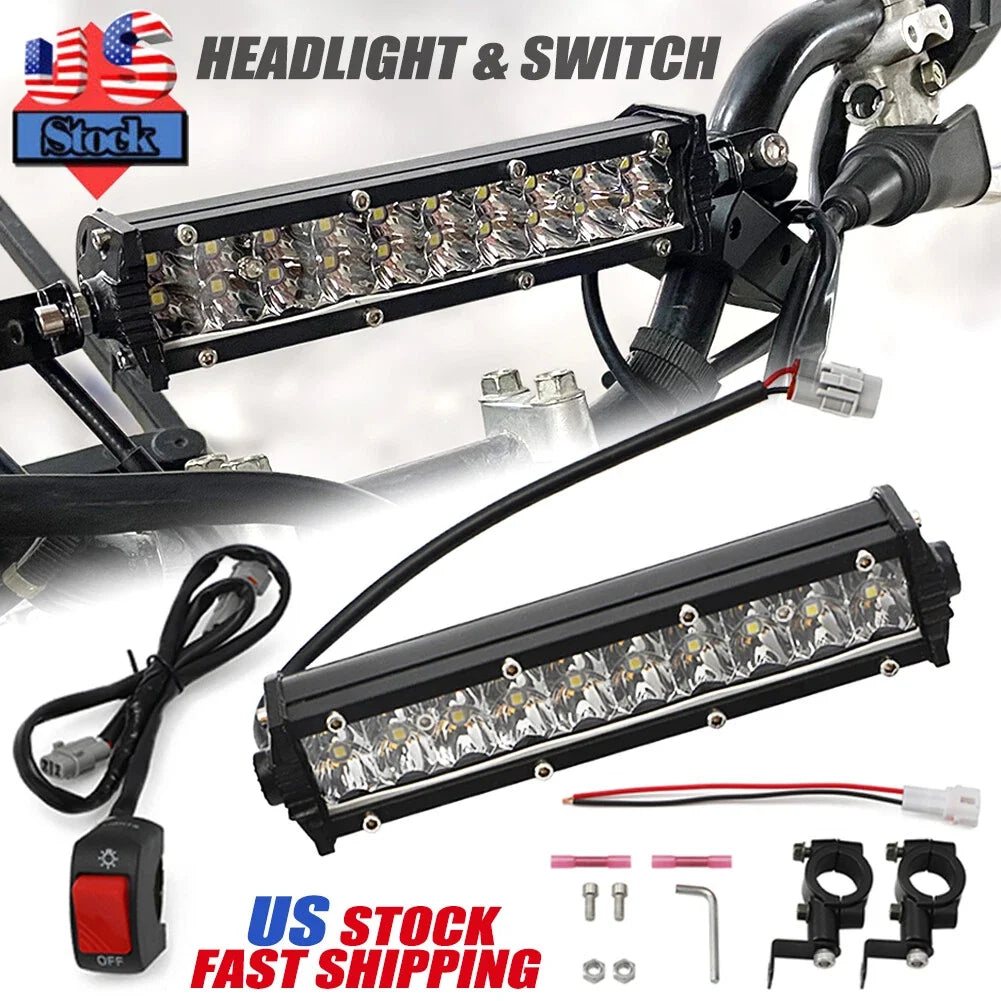 Light Bar with Switch for Yamaha Raptor 700R 125 250 LED Headlights