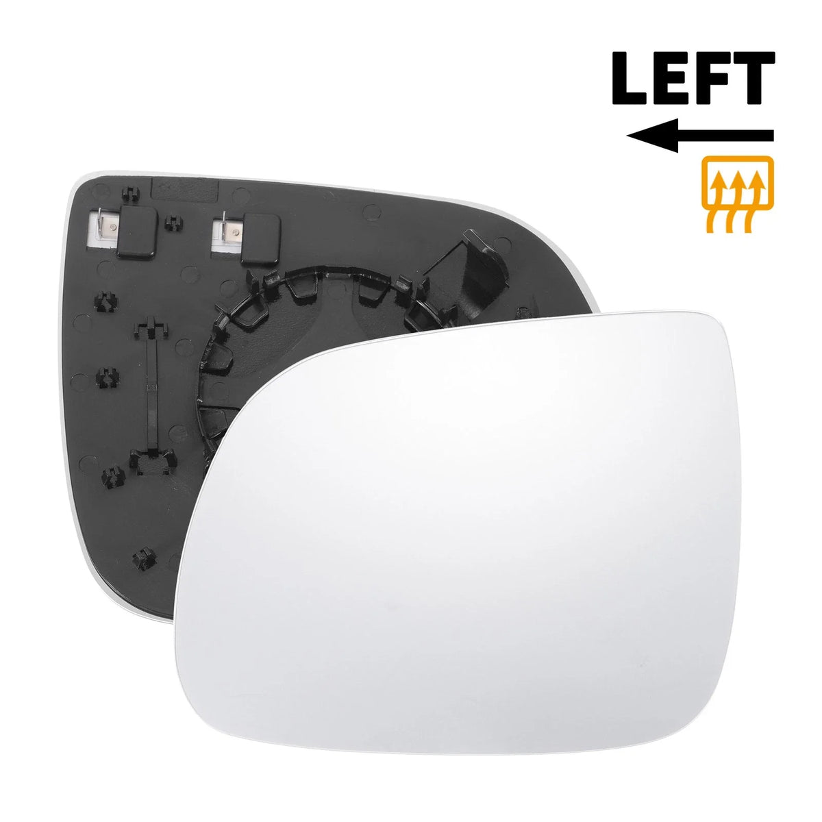 Left Side Heated White Mirror Glass for Audi Q7 (2009–2014)
