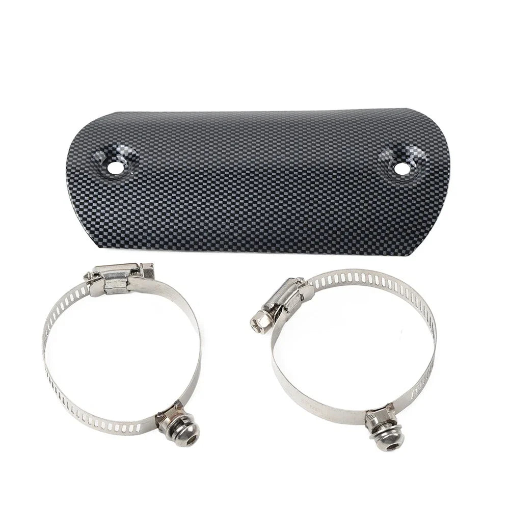 Exhaust Middle Pipe Heat Shield Cover for Motorcycle (Carbon Like)