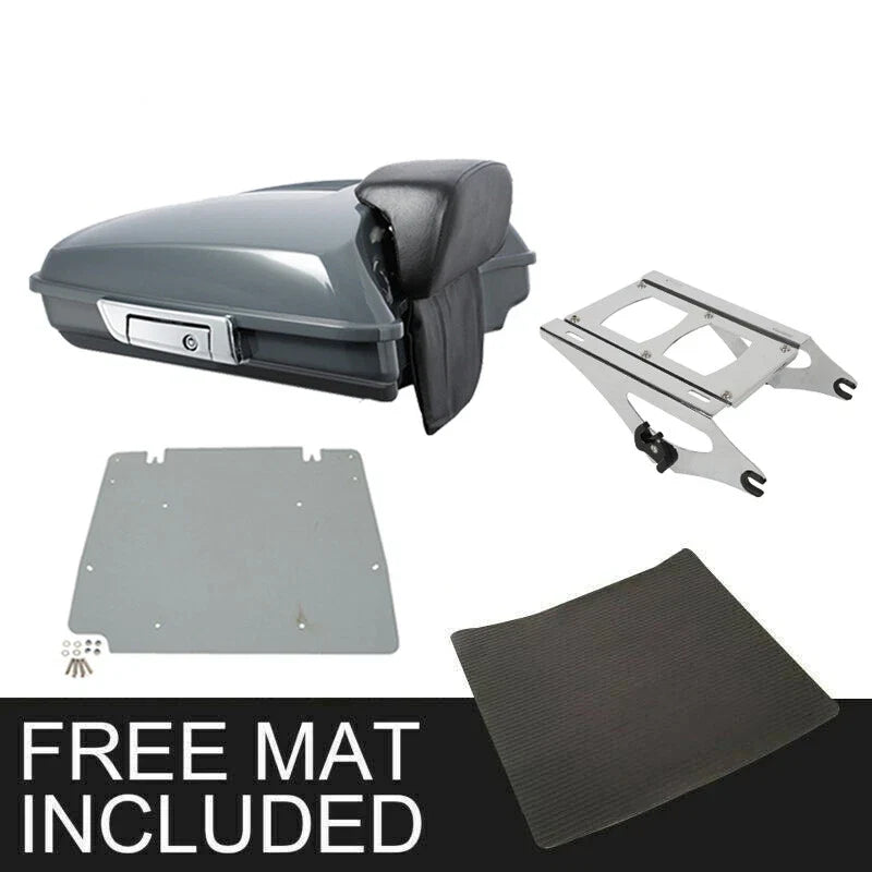 Gunship Gray Razor Trunk Pad Mount Plate for 2014-2026 Harley CVO Street Glide