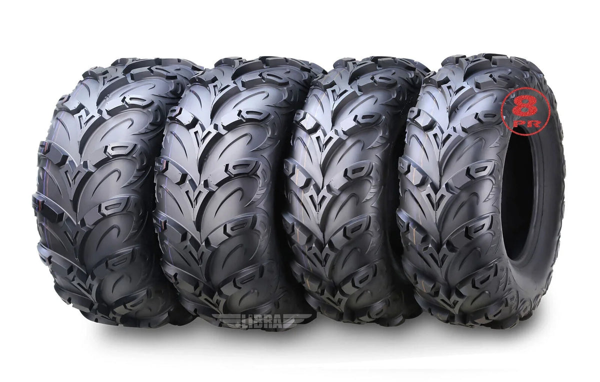 Set of 4 Tires for Arctic Cat 650H1 (2005–2009) 25X8X12 25X10X12 8PR Mud Sling