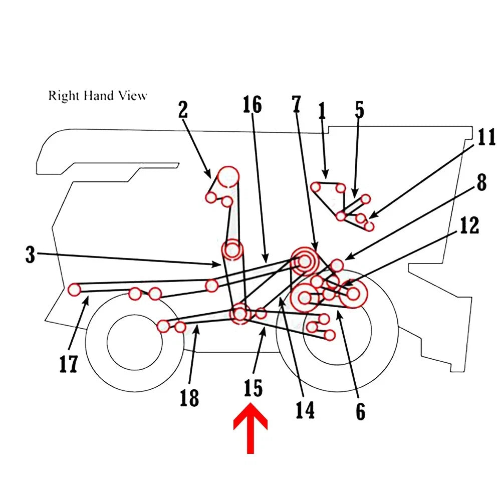 Shoe Grain Supply Augers Belt for JD Combine (H77010)
