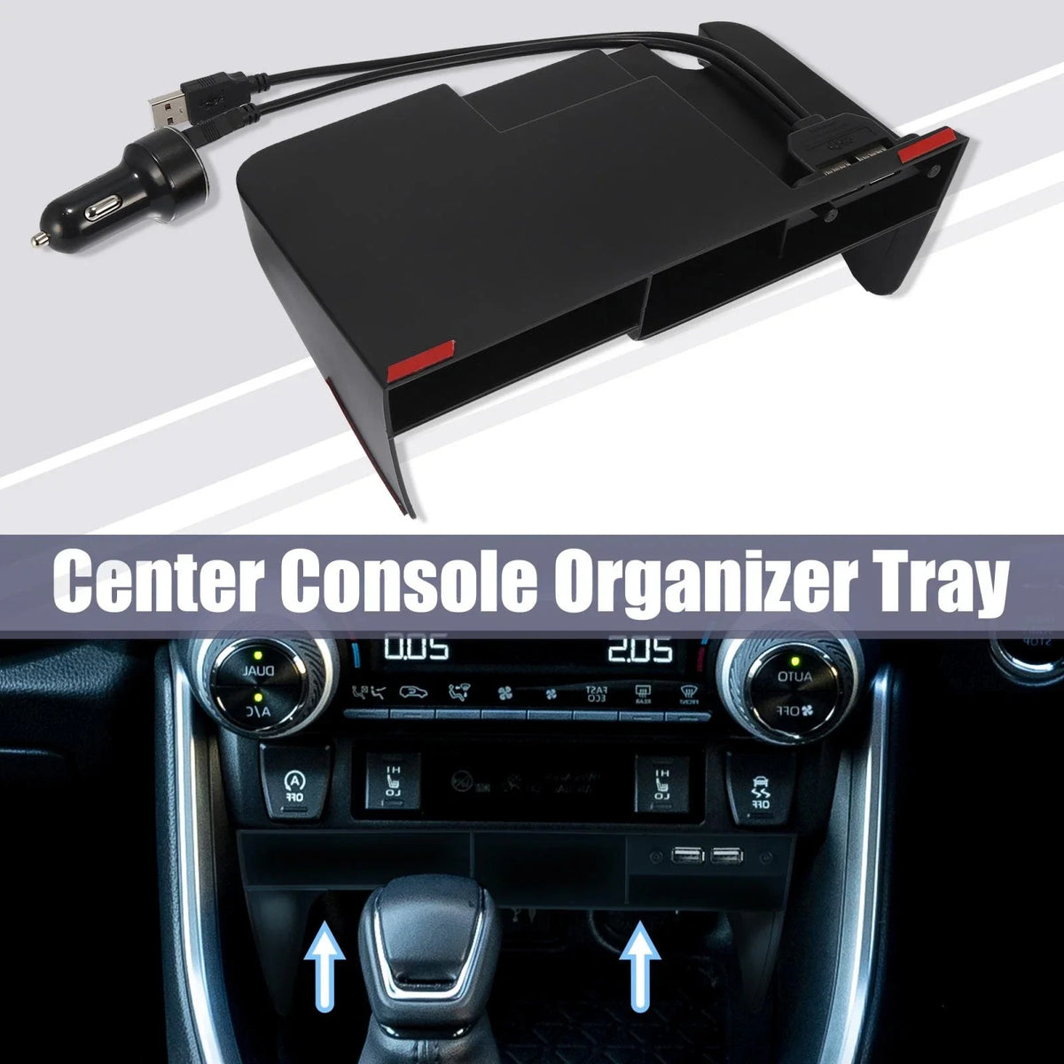 Center Console Storage Box Organizer for Toyota RAV4 (2019–2021)
