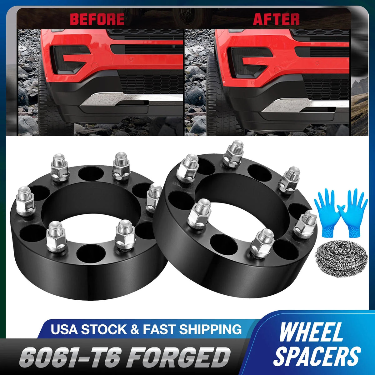 2X 2 Inch Wheel Spacers for Toyota Sequoia (2001–2007)