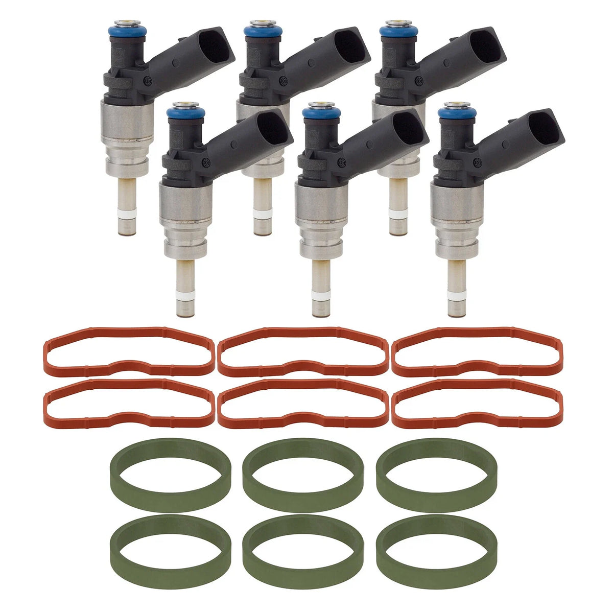Hitachi 6 Fuel Injectors & Intake Manifold Gasket Kit for Q5 3.2 V6 (2009–2012)