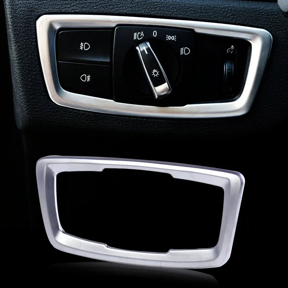 Bezel Cover Trim for Headlight Switch - Chrome for BMW X1 2016-2023