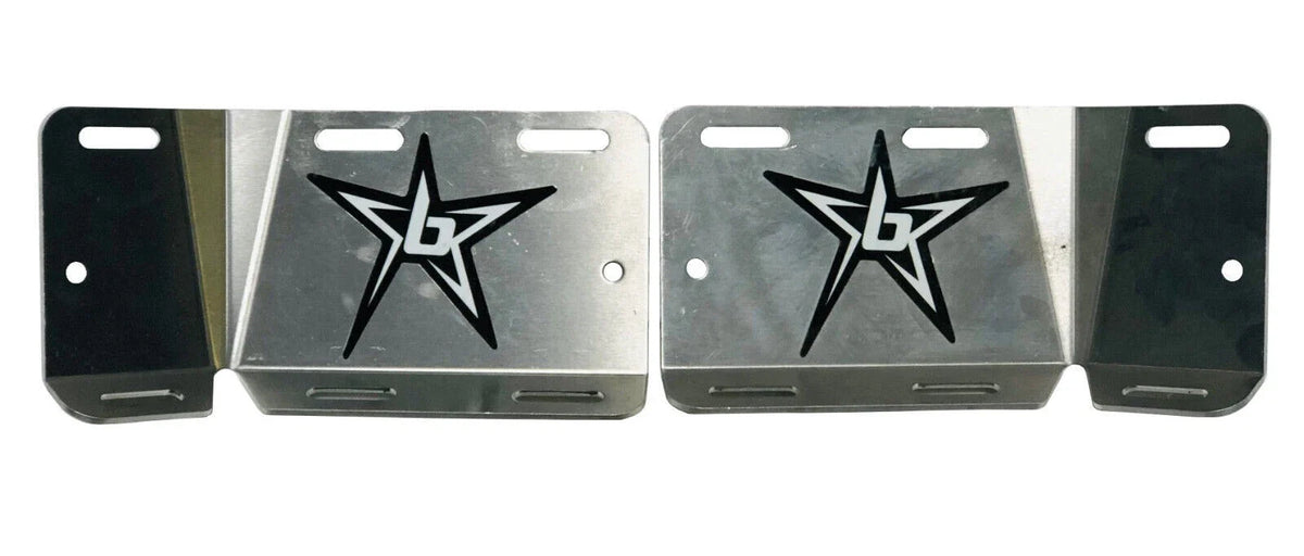 Nerf Bar Heel Guard Net Plates for TRX YFZ Raptor LTR KFX (Brushed)